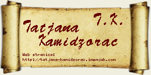 Tatjana Kamidžorac vizit kartica